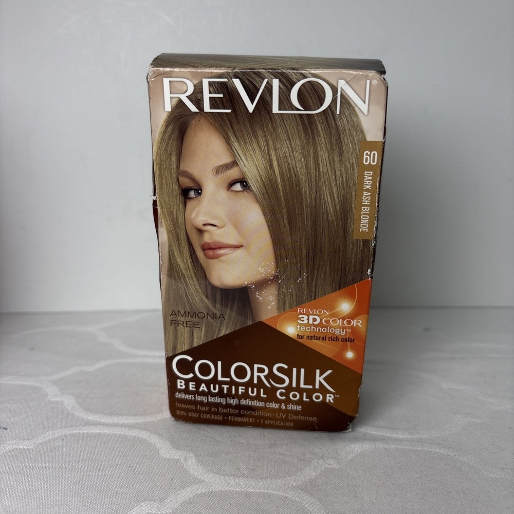 Revlon ColorSilk Beautiful Color Permanent Hair Dye 60 Dark Ash Blonde